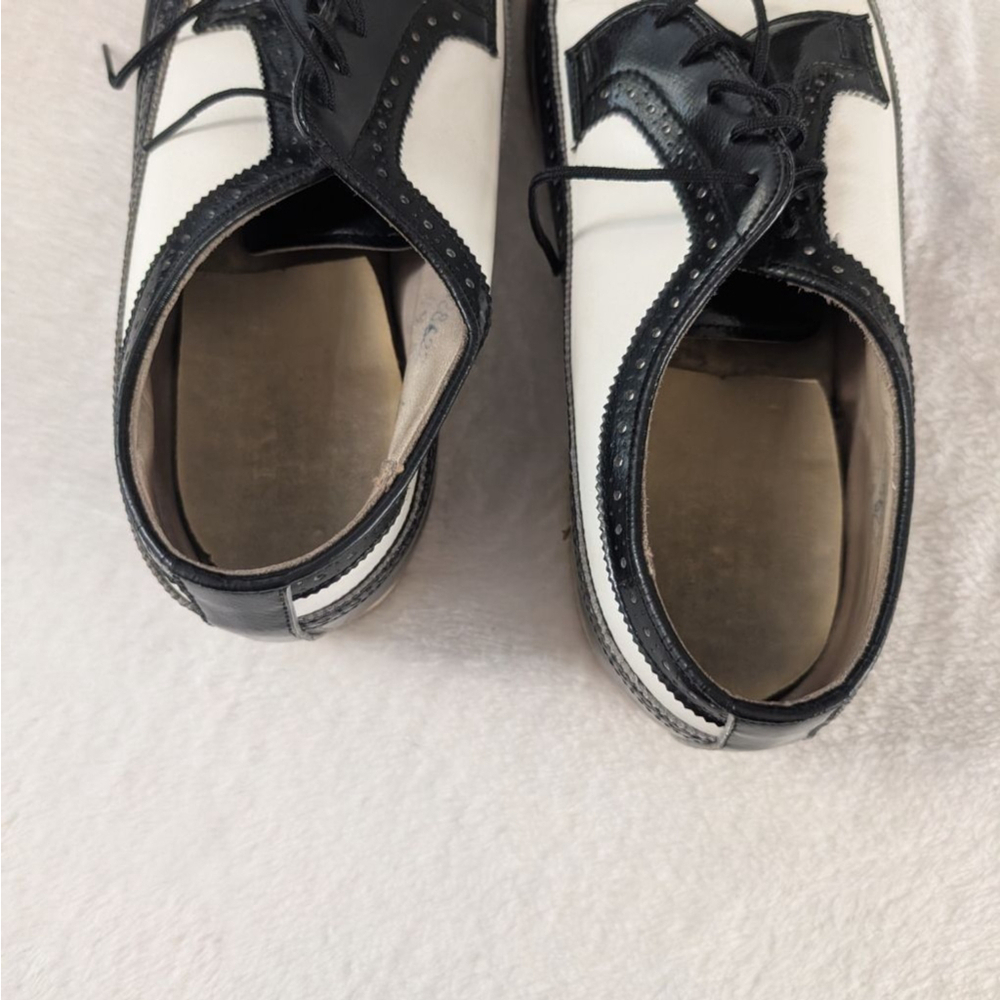 Hyde Vintage Black & White Wingtaill Bowling Oxfords Shoes - Size 8 - Picture 6 of 13